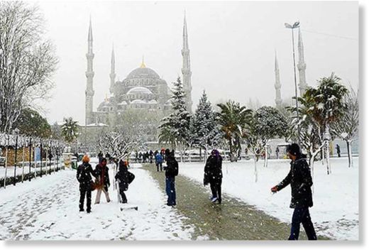 Стамбул снегопад