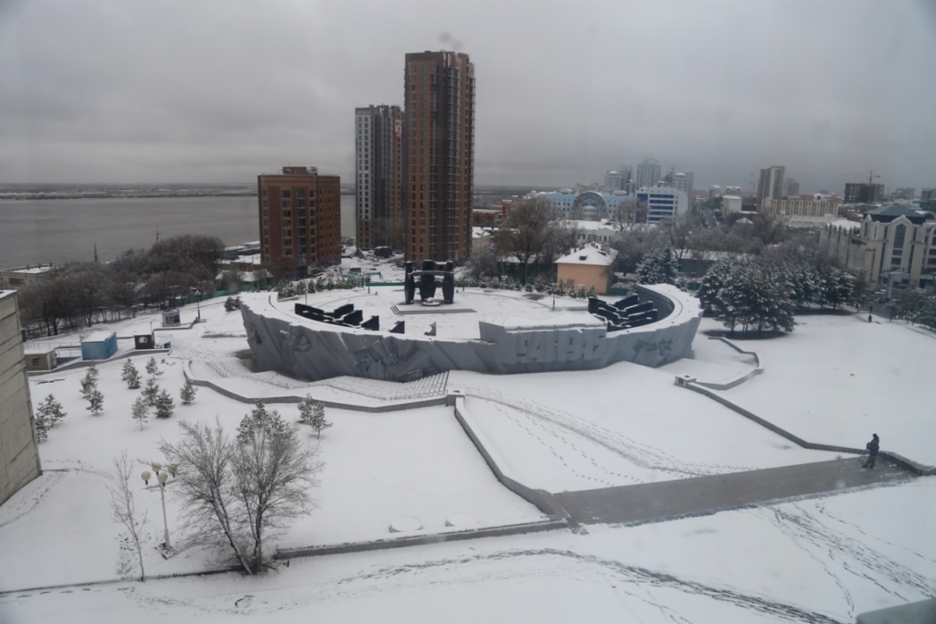 Снег в Хабаровске