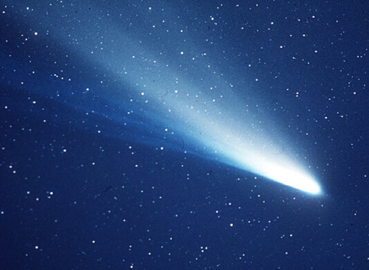 Рис. 63: Знаменитая комета Галлея. Эта фотография была сделана во время её последнего появления в 1986 году.