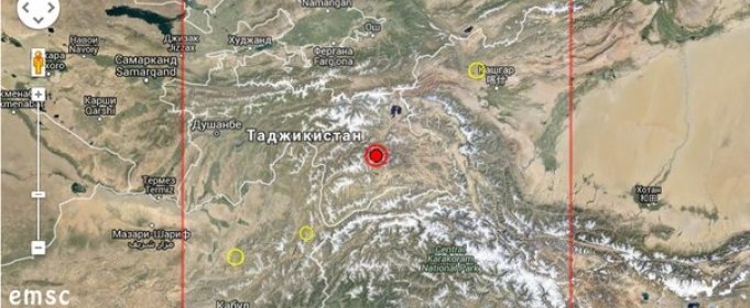 tajikistan earthquake 7.2