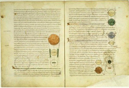 Средневековая рукопись Timeas Платона, латинский перевод