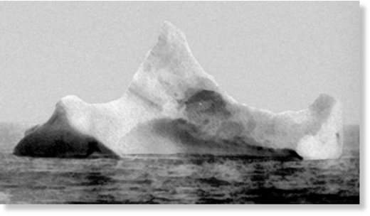 Айсберг, с которым, предположительно, столкнулся «Титаник»