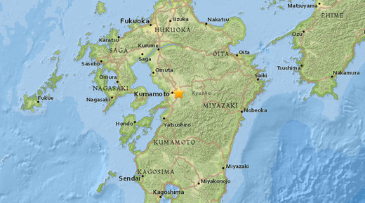 7.1 magnitude Japan quake map