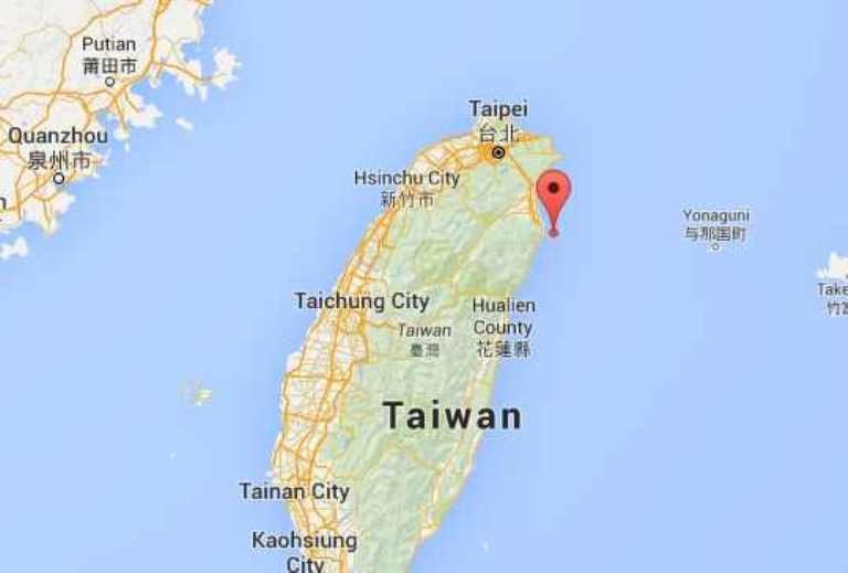Taiwan quake map