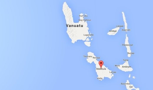 Vanuatu quake map