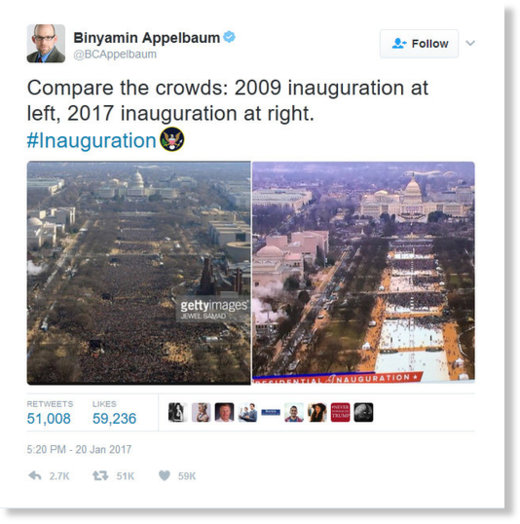 Trump Obama inauguration pics