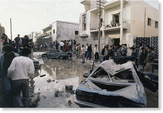 Последствие бомбежки американцами Ливии (15 апреля 1986 года)