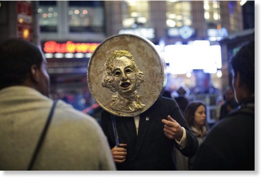 Нью-Йорк, протестная акция Occupy Wall Street. 2011 год