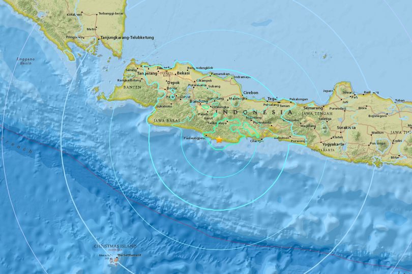 The earthquake has struck the Indonesian island