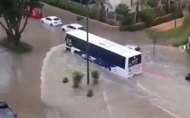 Flooding in Sderot, Israel