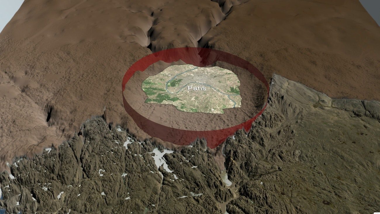 Greenland impact crater