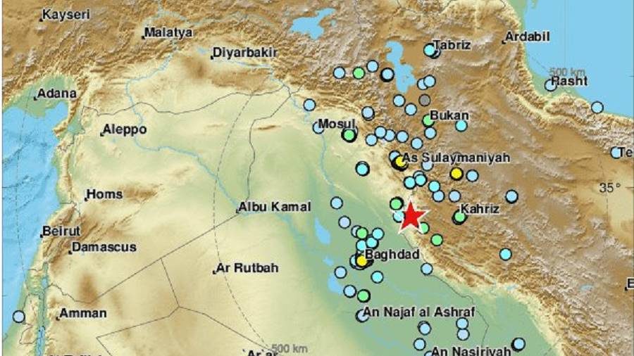 earthquake iran iraq novermber 2018 6.3