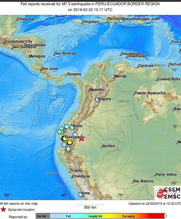 7.7 quake peru-ecuador