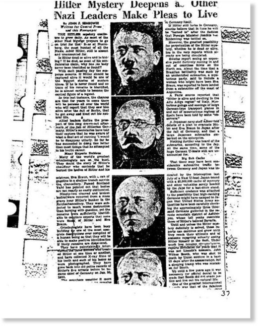 Рассекреченные документы ФБР о расследовании версии бегства Адольфа Гитлера в Аргентину