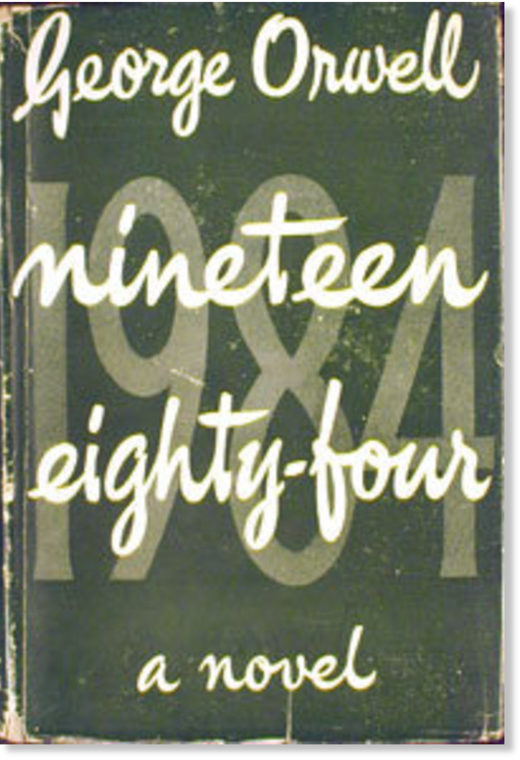 Обложка одного из первых изданий романа «1984» Джорджа Оруэлла