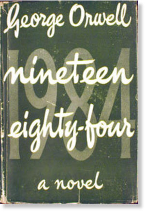 Обложка одного из первых изданий романа «1984» Джорджа Оруэлла