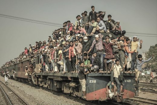 Crowded train