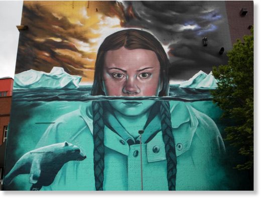 Greta thunberg mural bristol