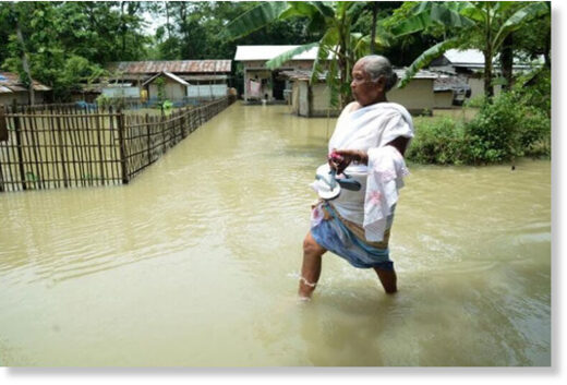 Из-за наводнений в индийском штате Ассам более 1 млн жителей покинули свои дома