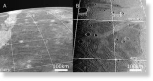 Японские астрономы разгадали загадку огромных впадин на Ганимеде. Они считают, что это ударный кратер