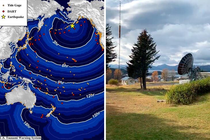Землетрясение магнитудой 7,5 у полуострова Аляска привело к цунами