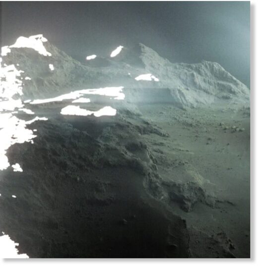 Пейзаж кометы 67P / Чурюмова-Герасименко