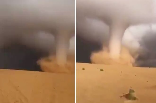 По северо-западным частям Саудовской Аравии пронесся мощный торнадо