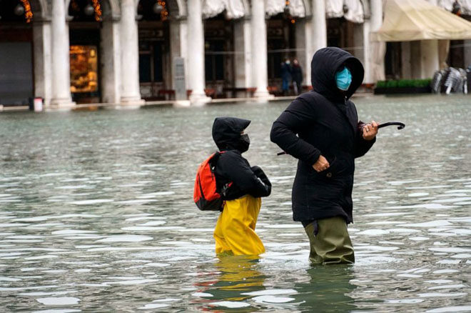 Потоп в Венеции: высокий прилив достиг 138 сантиметров