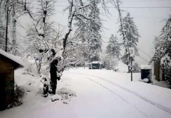 Сильный снегопад на северо-западе Пакистана заблокировал дороги и обесточил дома
