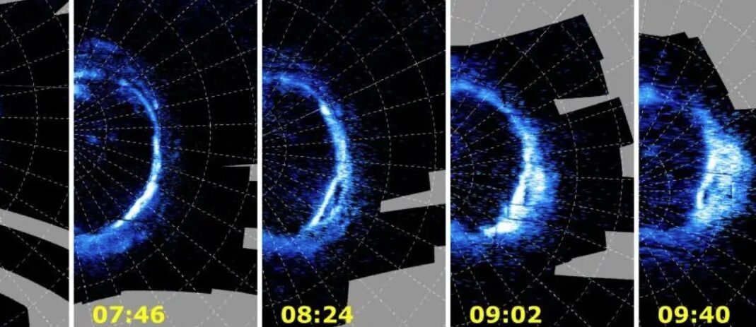 Впервые наблюдалось возникновение удивительных сияющих бурь на Юпитере