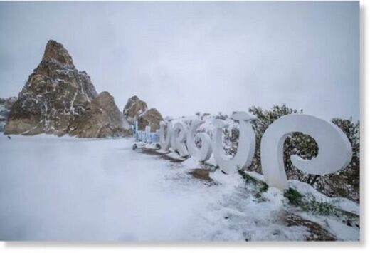 Зима вернулась в Каппадокию, Турция