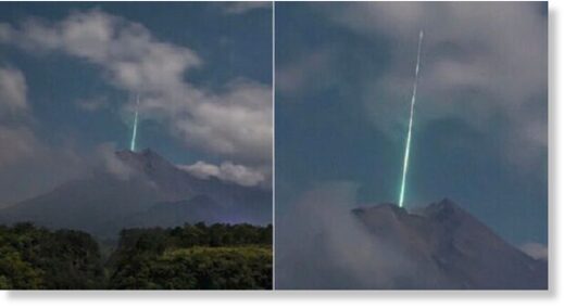 Метеорит упал на индонезийский вулкан Мерапи