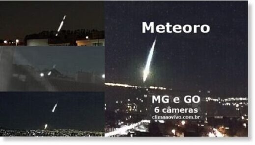 Падение метеорита зафиксировали в Минас-Жерайс и Гояс, Бразилия
