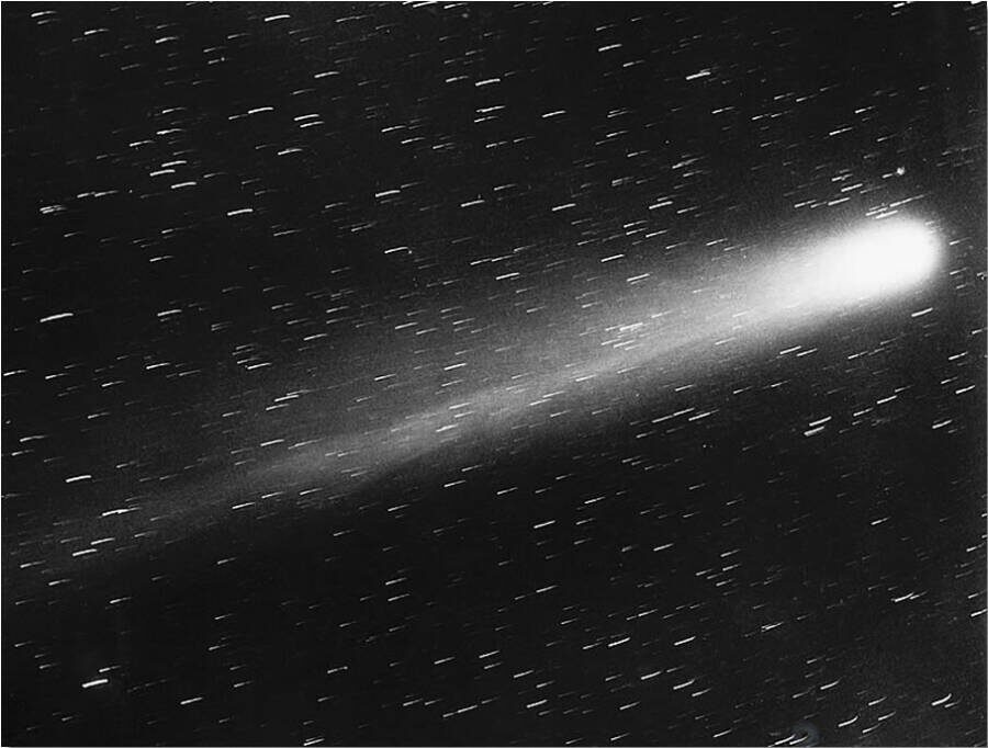Фотография кометы Галлея, сделанная 29 мая 1910 года