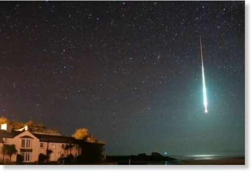 Над Ла-Маншем промчался яркий громогласный метеор
