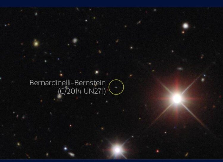Комету-монстра нашли недавно на снимке, сделанном в 2014 году
