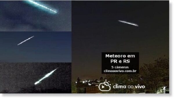 Падение метеорита зафиксировали над Параной и Риу-Гранди-ду-Сул, Бразилия
