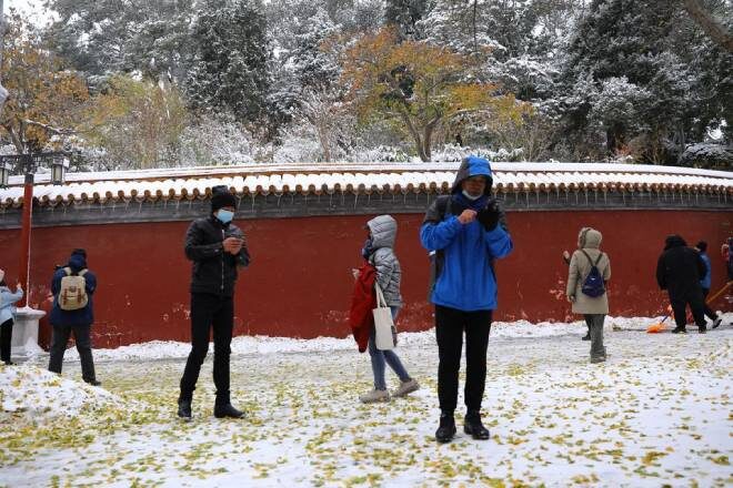 Китай охватило резкое похолодание