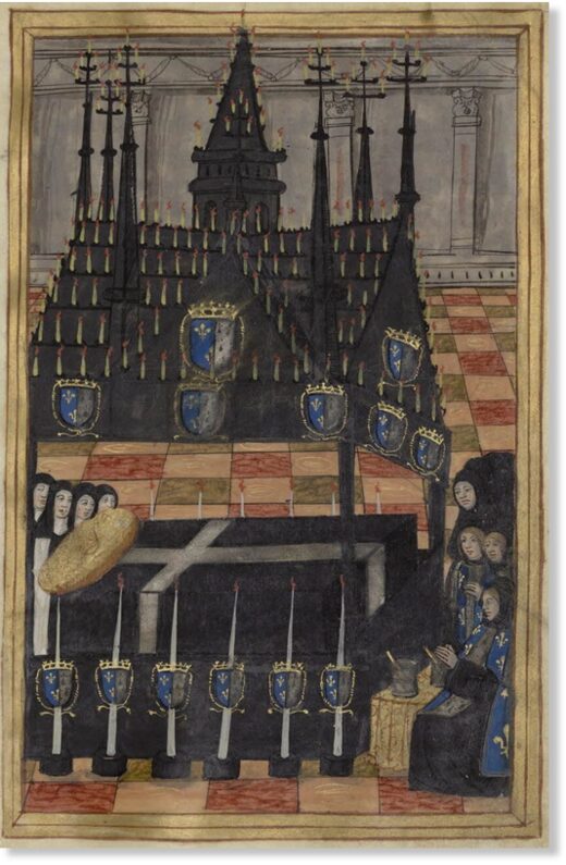 Тело Анны Бретонской помещено под огненную часовню в хоре церкви Сен-Совер в Блуа