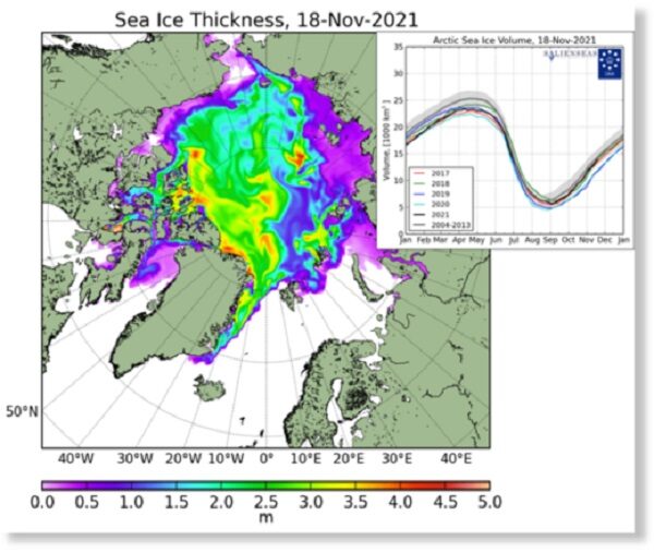 Площадь арктического морского льда в настоящее время вторая по величине за последние 15 лет и растет...