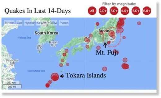 Рой землетрясений в Японии вызывает опасения, что 