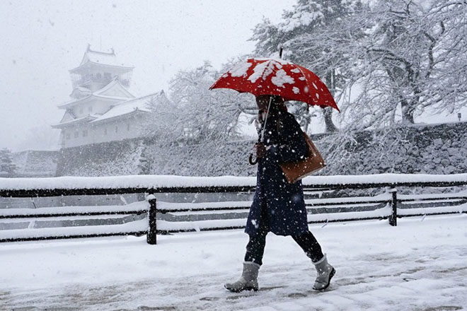 В Японии высота снежного покрова местами достигла 1,4 метра