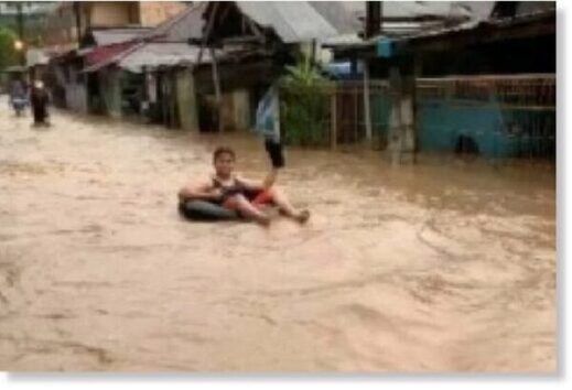 Наводнение в городе Манадо, Индонезия
