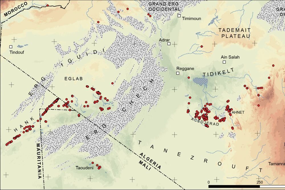 Сотни неизвестных древних объектов замечены со спутников в Сахаре