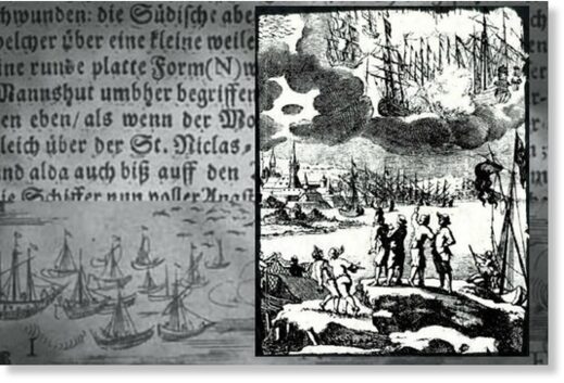 В 1665 году очевидцы наблюдали сражение НЛО и после этого заболели