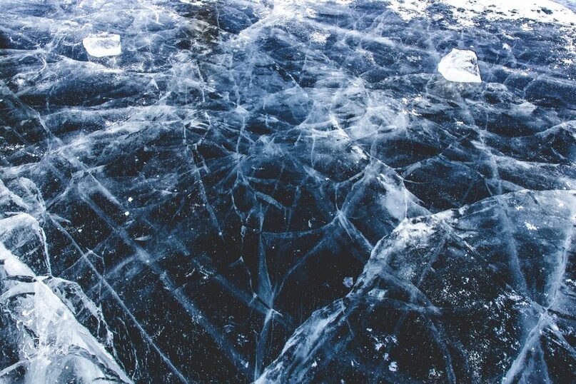 Замерзшие воды озера Байкал, Сибирь