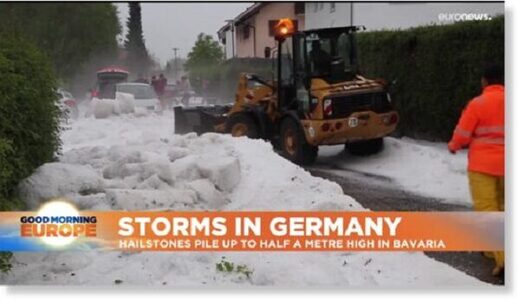 На Германию обрушился мощнейший градовый шторм