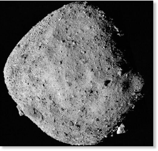 Фото астероида Бенну, сделанное аппаратом OSIRIS-REx 2 декабря 2018 года с расстояния 24 км. Источник: NASA/Goddard/University of Arizona