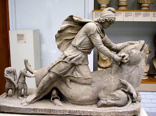 Mithra sacrificing the Bull. Sculpture CIMRM 593 dating back to the first quarter of the first century​