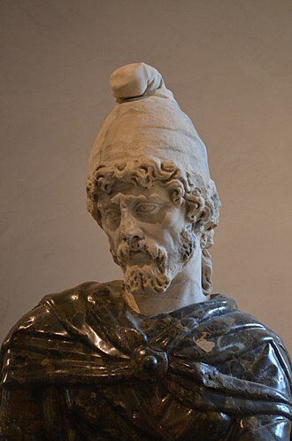 Roman statue of a prisoner with Phrygian cap​